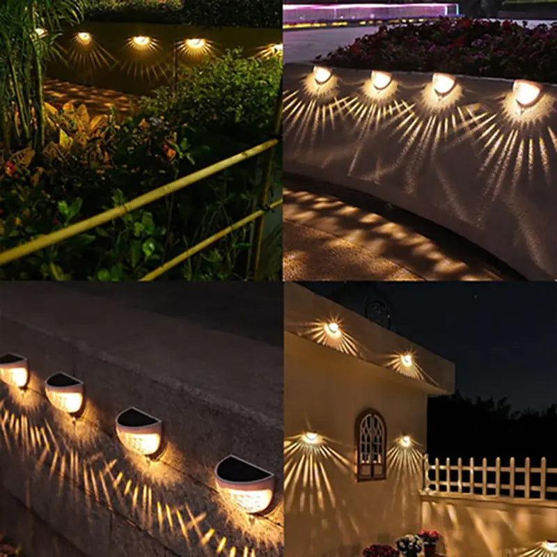 10 Pack LED Solar Light Outdoor Wall Lamps