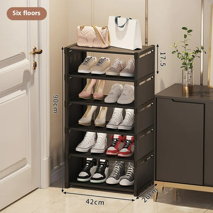 Simple Shoe Rack - Multi-Layer Space-Saving Storage Solution for Home Doorways