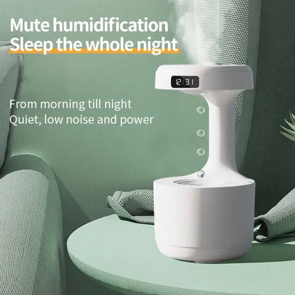 Bedroom Anti-Gravity Humidifier With Clock Water Drop Backflow Aroma Diffuser Large Capacity Office Bedroom Mute Heavy Fog Household Sprayer