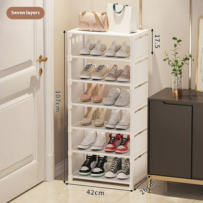 Simple Shoe Rack - Multi-Layer Space-Saving Storage Solution for Home Doorways