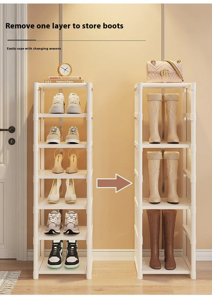 Simple Shoe Rack - Multi-Layer Space-Saving Storage Solution for Home Doorways